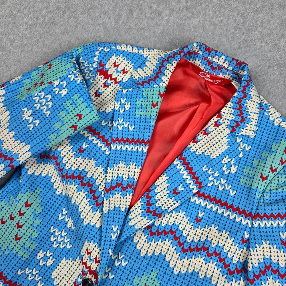 Shinesty Medium Christmas Blazer Snowman Ugly Sweater Pattern